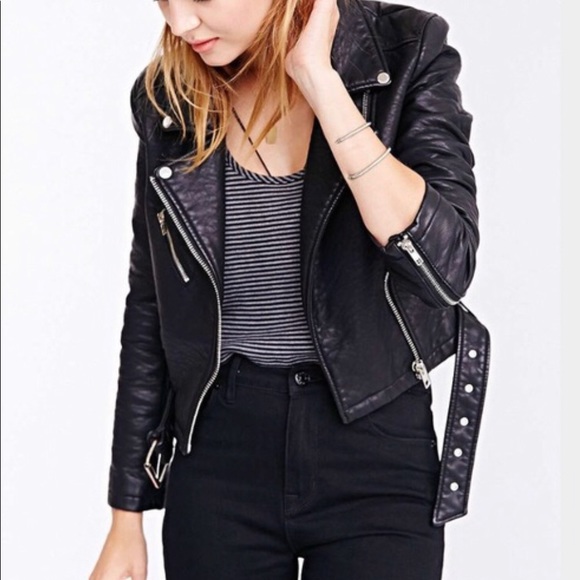 Silence And Noise Vegan Leather Jacket 